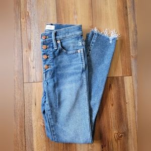 Madewell Button Fly 10" High-Rise Skinny Jeans Size 23